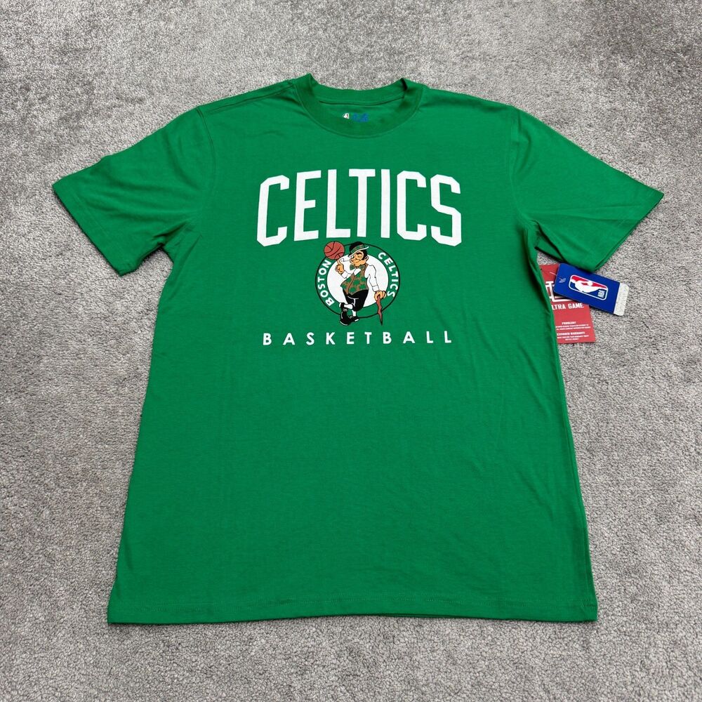 NBA Ultra Game Boston Celtics Basketball Graphic Logo Tee Men Medium Green Sport
